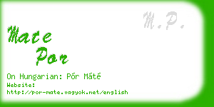 mate por business card