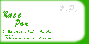 mate por business card